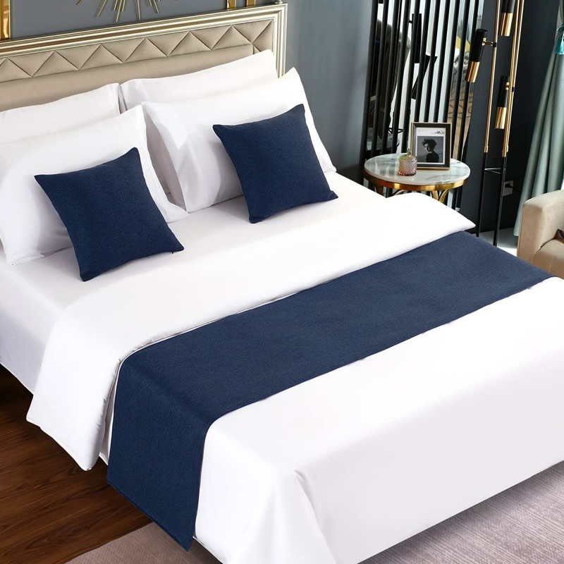Nyaman.co Linen - Bed Runner Hotel Linen Materials + 2Sarung bantal 40x40 / selendang Selimut Standa