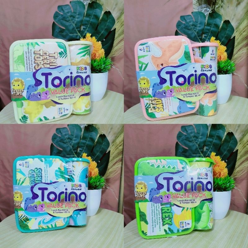 set bekal makan Torino set Lunchbox tempat makan + botol minum