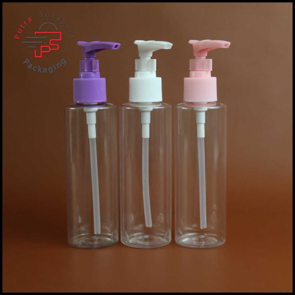 Botol pump clip 150ml rf natural /botol pump 150ml/botol lotion pump 150ml luxury/pump clip oil