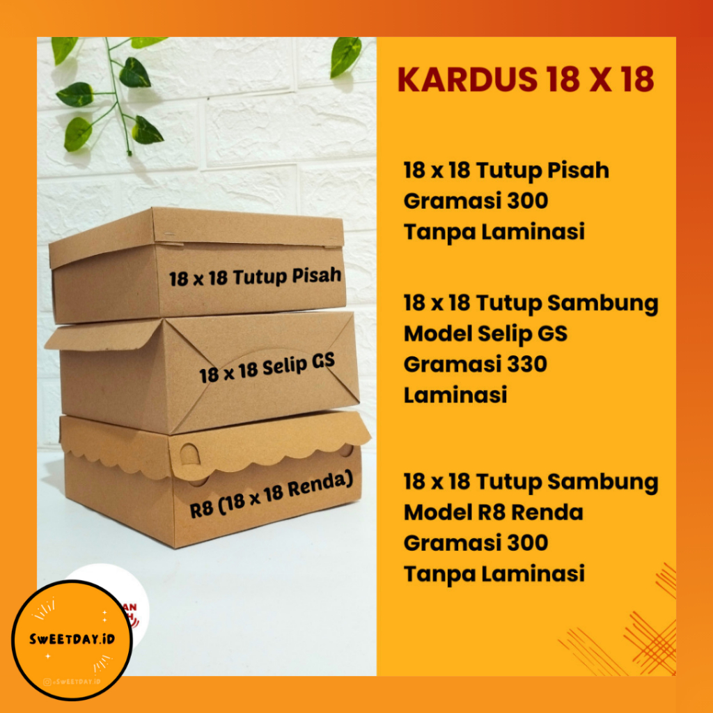 

Kardus R8 | Dus 18 x 18 x 7 cm | Dus Makan