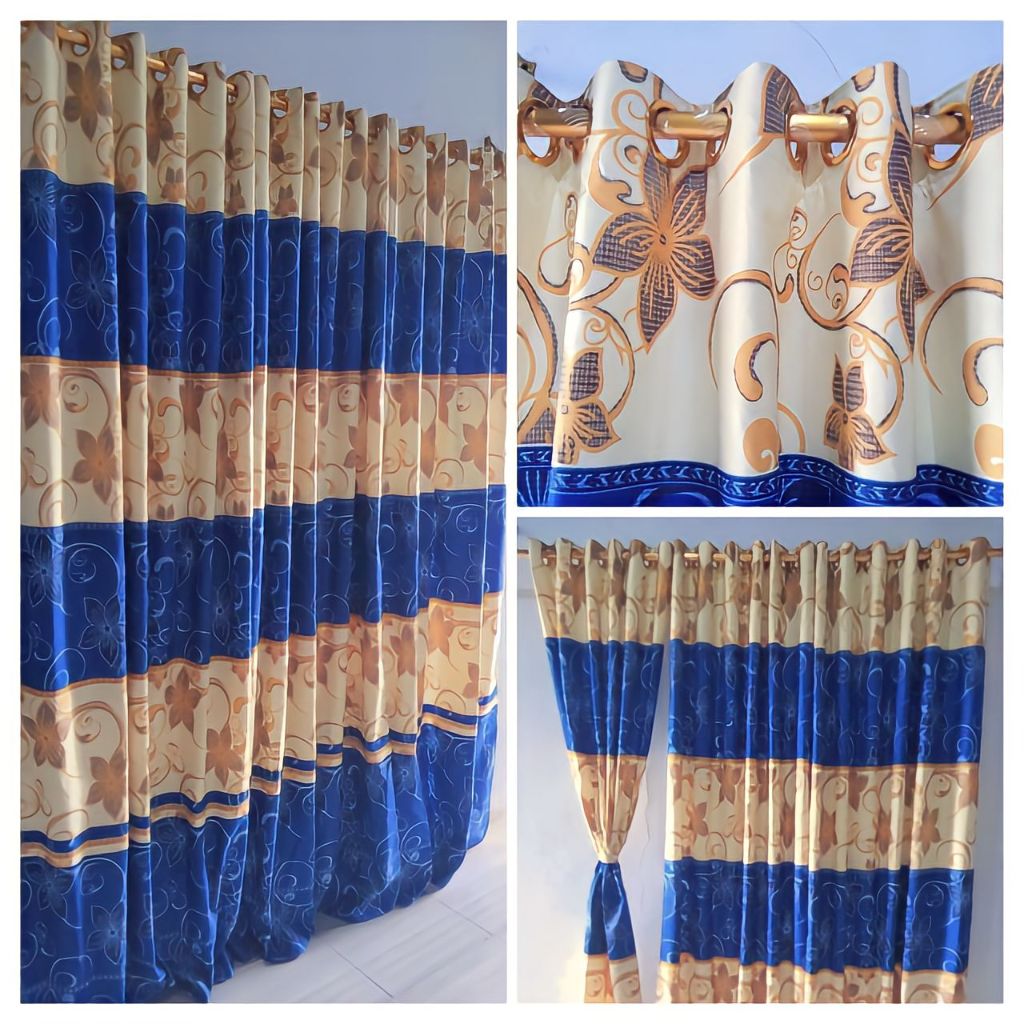 Gorden Jendela Gorden Polos Gorden Motif 12 Ring Tinggi 220 Cm X Lebar 105 Cm