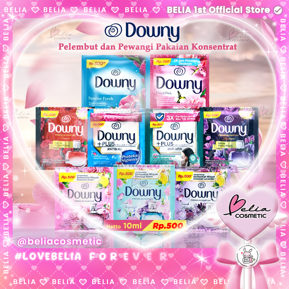 ❤ BELIA ❤ DOWNY Pewangi dan Pelembut Pakaian Konsentrat 10ML Sachet | Downy + | Premium Parfum | Ado