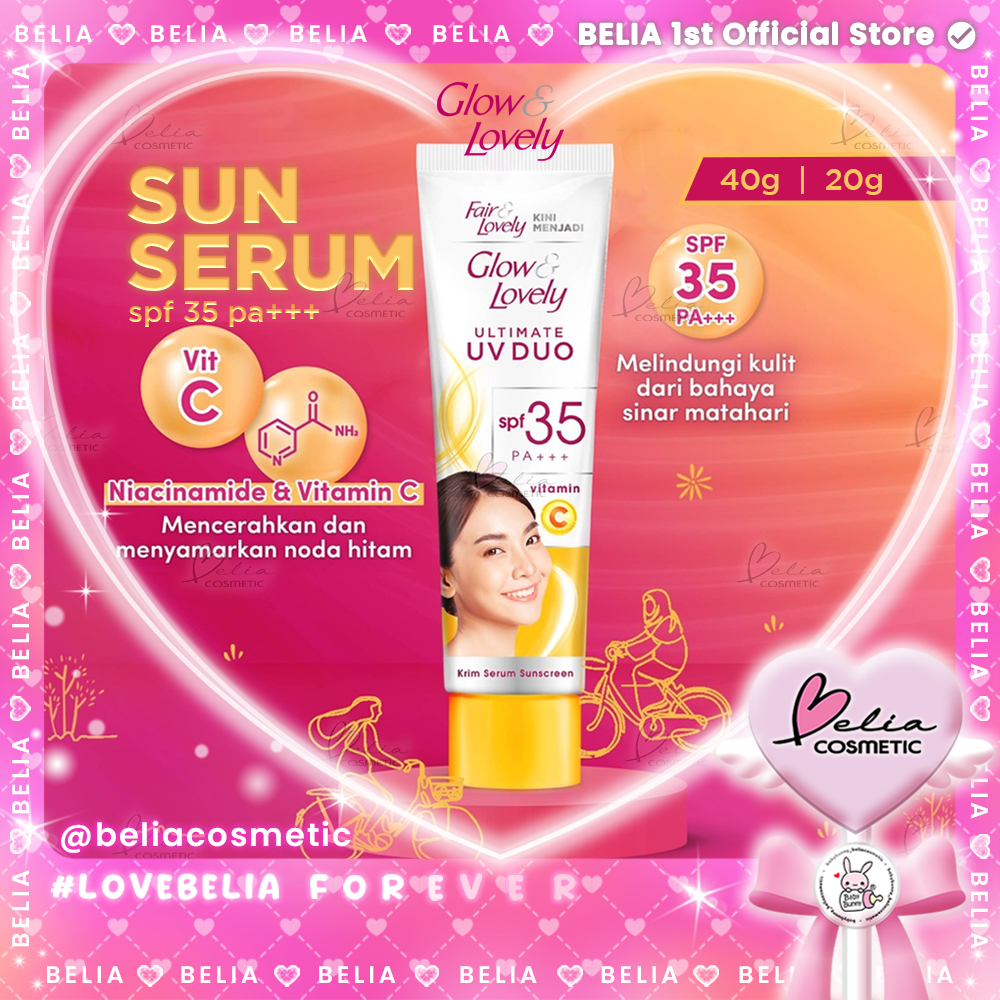 ❤ BELIA ❤ FAIR & LOVELY GLOW & LOVELY Ultimate UV Duo Krim Vitamin C SPF 35 PA+++ 40gr | 20gr | Krim
