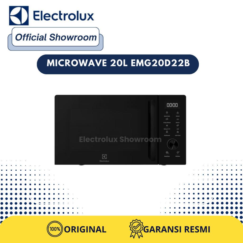 Microwave Electrolux EMG20D22B Kombinasi 20 Liter Hitam