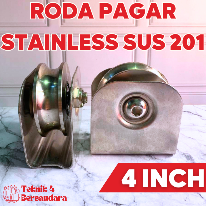 Roda Pagar Stainless 4 Inch Untuk Pagar Pintu SUS 201