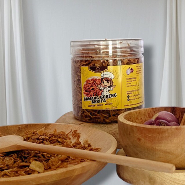 

Bawang goreng 150gram 100% Original (PREMIUM TANPA CAMPURAN TEPUNG)