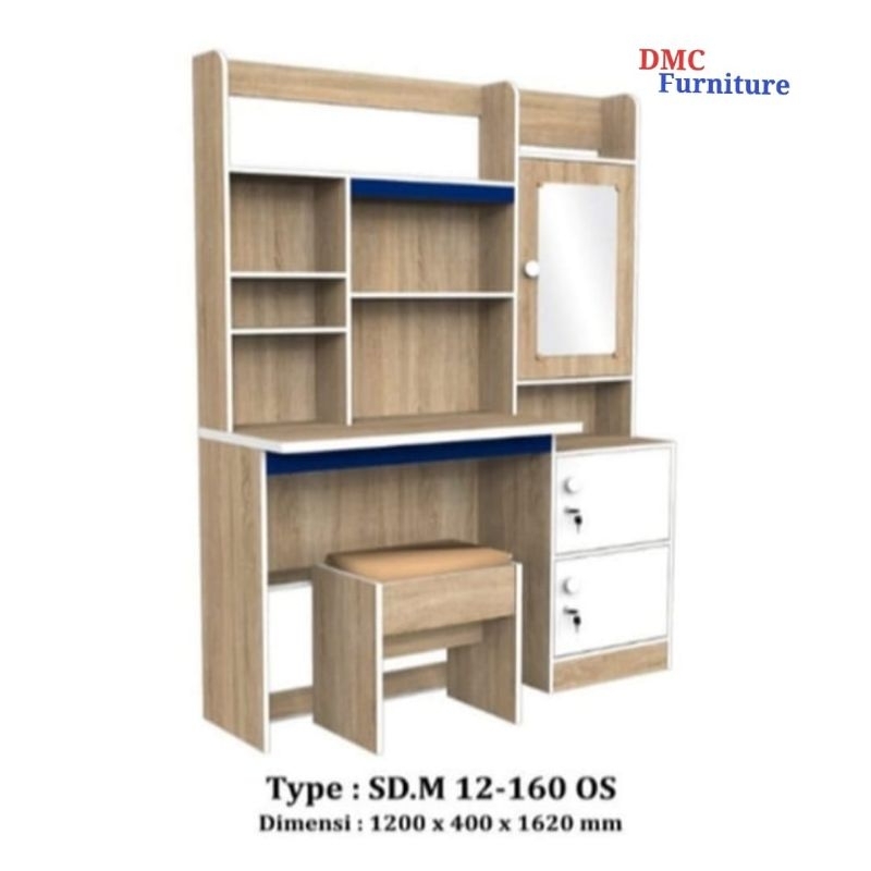 meja belajar anak karakter meja belajar + lemari ceemin meja tulis anak murah