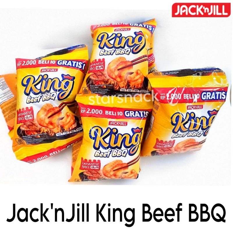 

Jack n Jill King keripik beef BBQ renteng isi 10pc