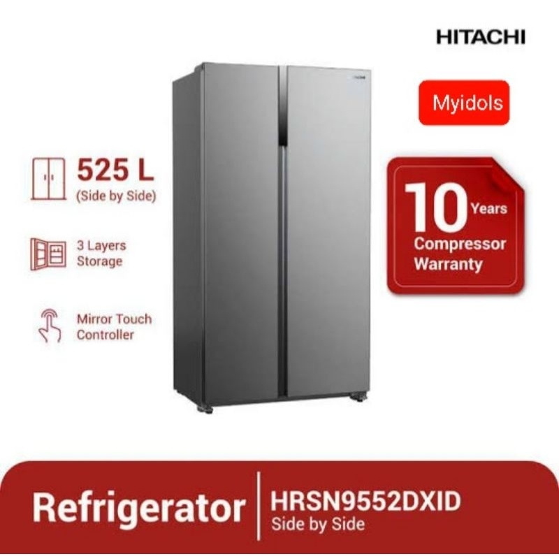 Kulkas HITACHI Side By Side HRSN9552DXID Inverter 525L. HRSN9552