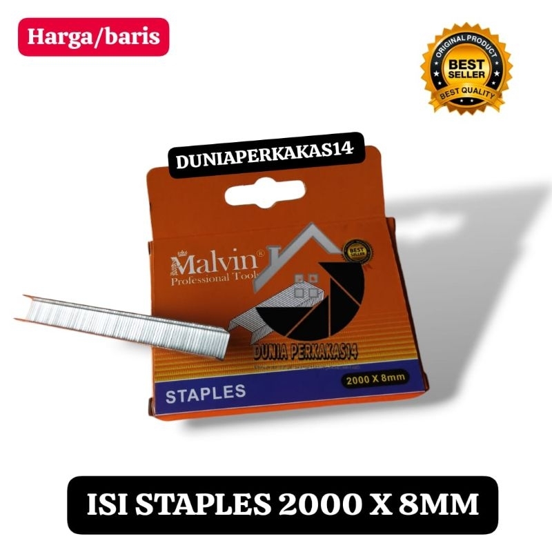 

ISI STAPLES / REFIL STAPLES 8MM MALVIN