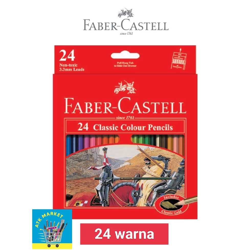 

Faber-Castell Classic Pensil Warna / Colour Pencil set 24 warna Panjang