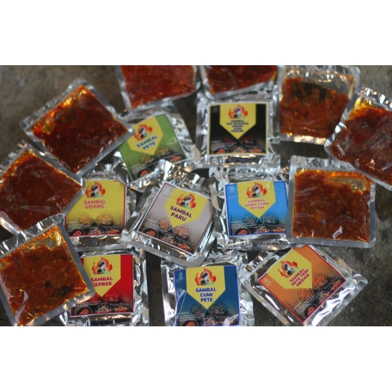 

{SAMBAL SACHET} Oleh-oleh Sambal khas Jogja"cumi, pete, teri dll