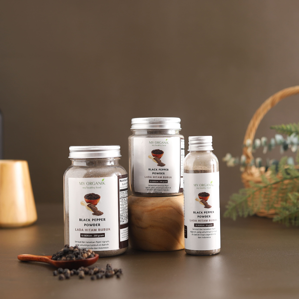 

My Organik Black Pepper Powder Lada Hitam Bubuk Bumbu Masak Dapur Rempah Asli Tanpa Campuran Murni