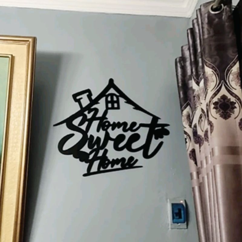 (40x40cm) Hiasan dinding Home - Spesial Decor HOME timbul Tulisan home sweet home Dekorasi Dinding L