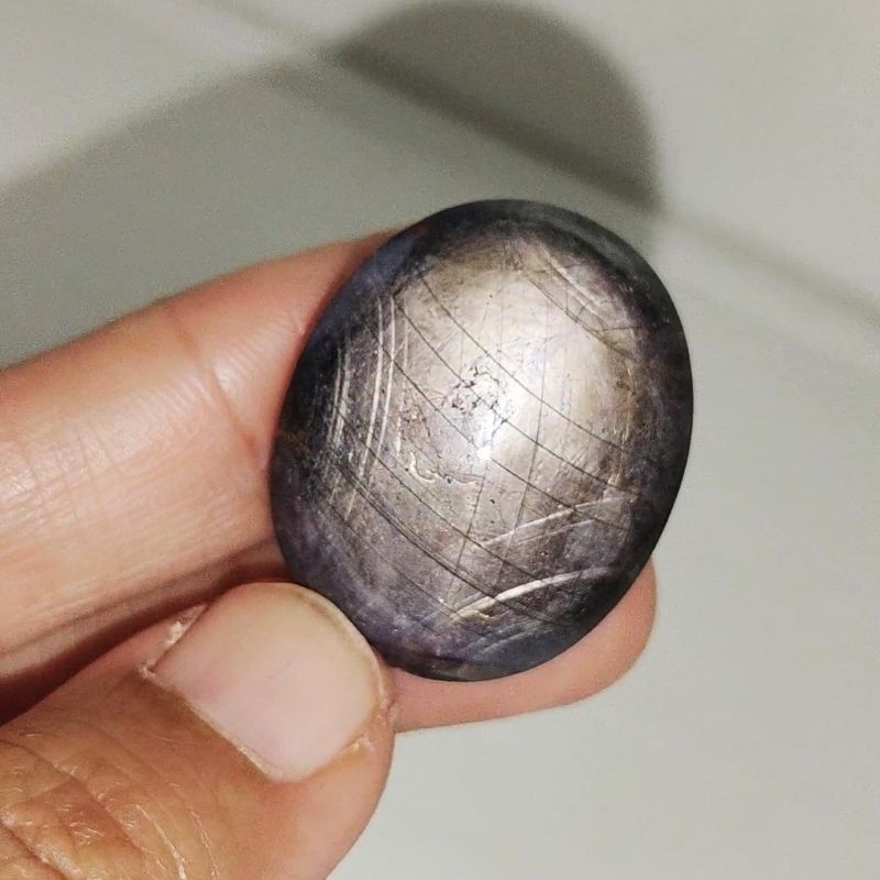 Batu Natural Black Star Sapphire gondola Big Size - batu safir star asli (Ori)