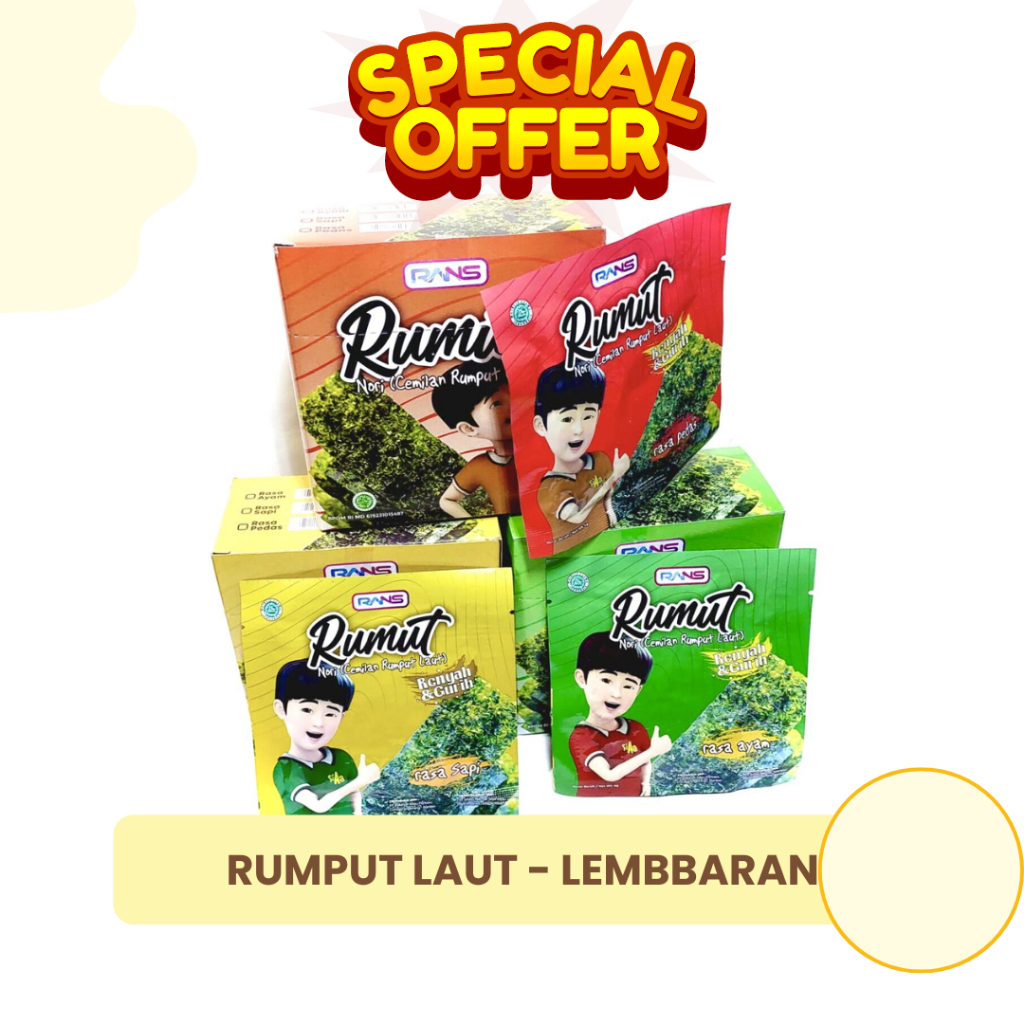 

(ECER / BOX) - RANS RUMUT Nori Cemilan Nori Rumput Laut RANS Seaweed Nori Enak - ECER-AYAM