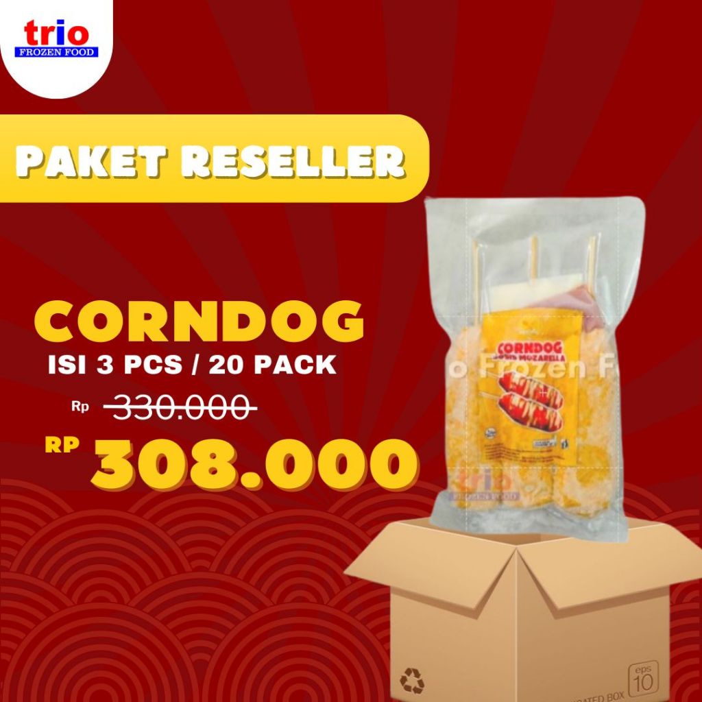 

PAKET RESELLER CORNDOG ISI 3 X 20PCS