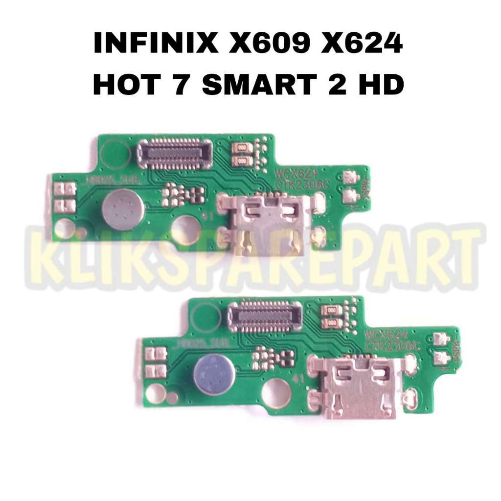Infinix Hot 7 Smart 2 HD X609 X624 Konektor Charger Papan Cas Pcb Board Usb