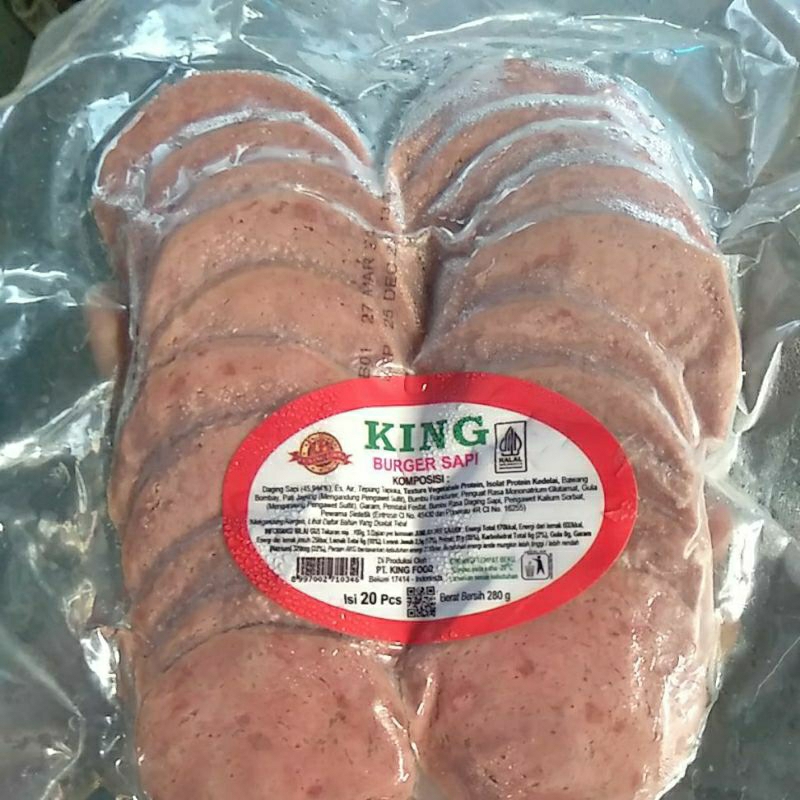 

king daging burger isi 20 pcs