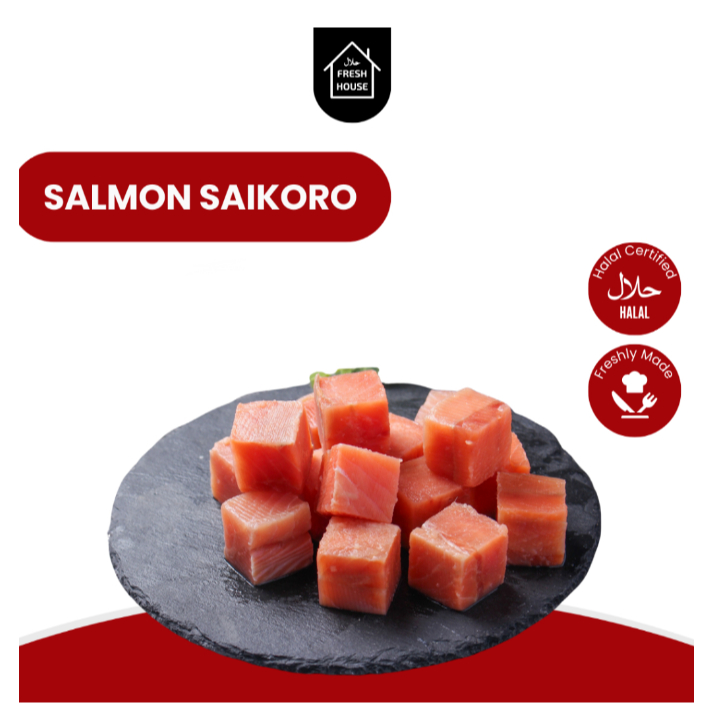 

Ikan Salmon Saikoro Steak 250Gr / Ikan Salmon Potong Dadu 250r