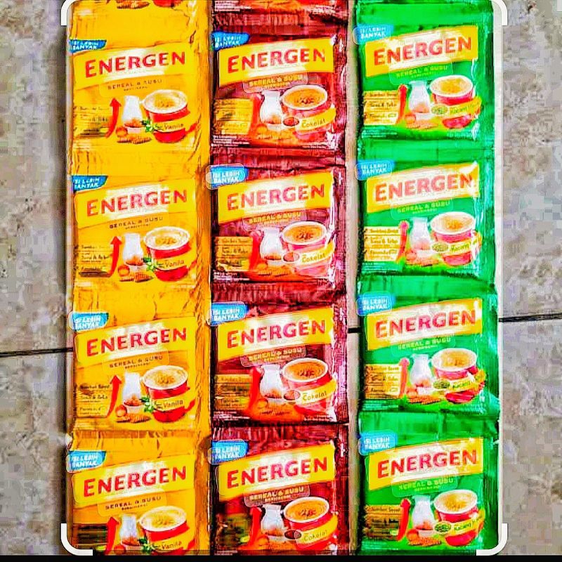 

energen sereal rasa kacang ijo, vanila dan coklat