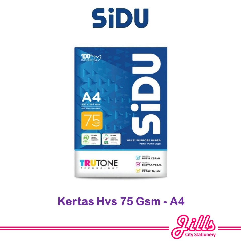 

Sidu Kertas Hvs A4 75 gsm