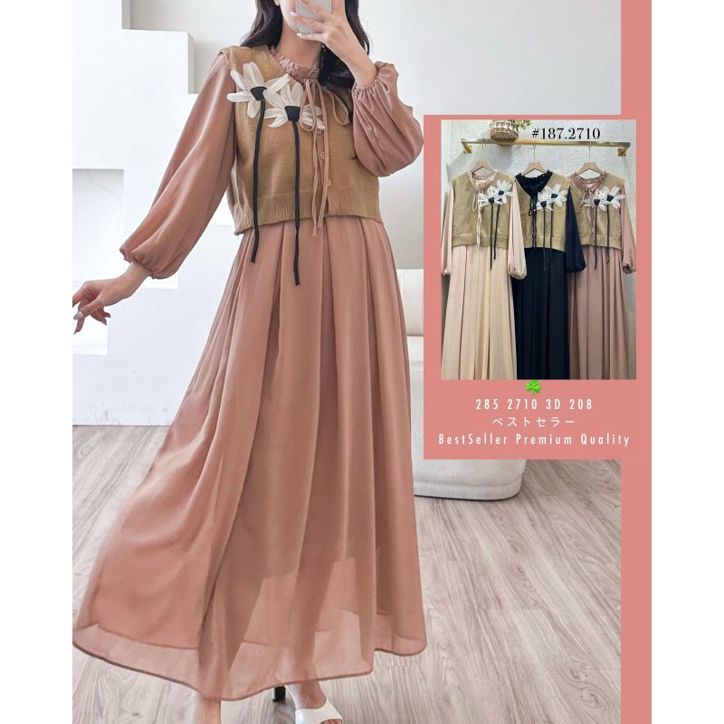 GAMIS REMAJA DEWASA OOTD KOREAN STYLE / GAMIS KONDANGAN SIMPLE ELEGAN / GAMIS KEKINIAN