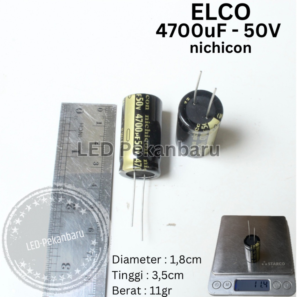 ELCO 4700UF 50V NICHICON KAPASITOR 4700 UF 50 VOLT