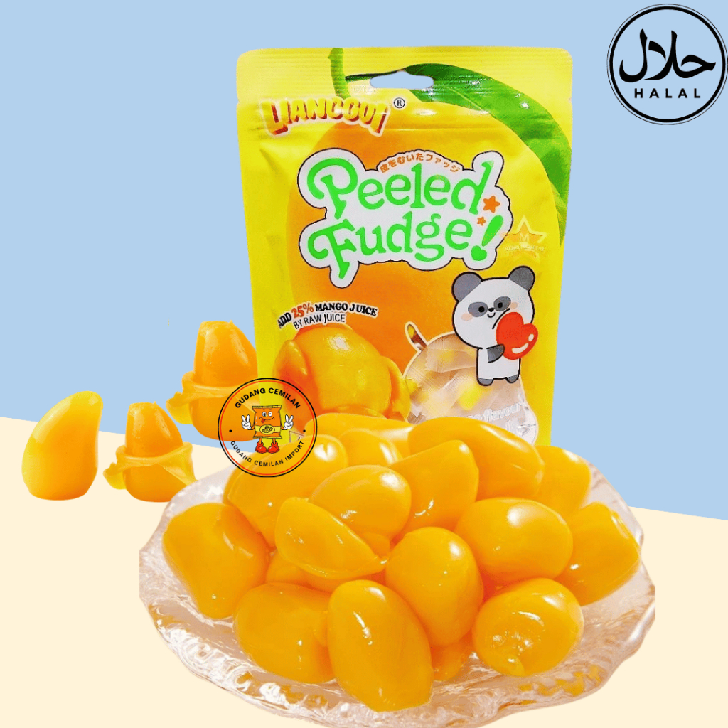 

GCI Permen Kupas Mangga Halal Snack Candy Mango Permen Buah lunak peeled fudge Jelly Asam Manis