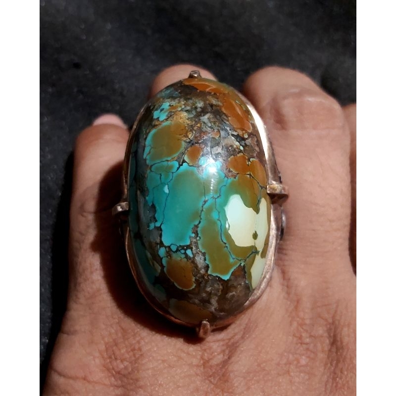 HQ NATURAL TURQUOISE - PIRUS HUBEI-XINJIANG-UNIK ANTIK-BIG SIZE-SAKRAL-AGEMAN-LAWASAN-JADOEL-MULTICO