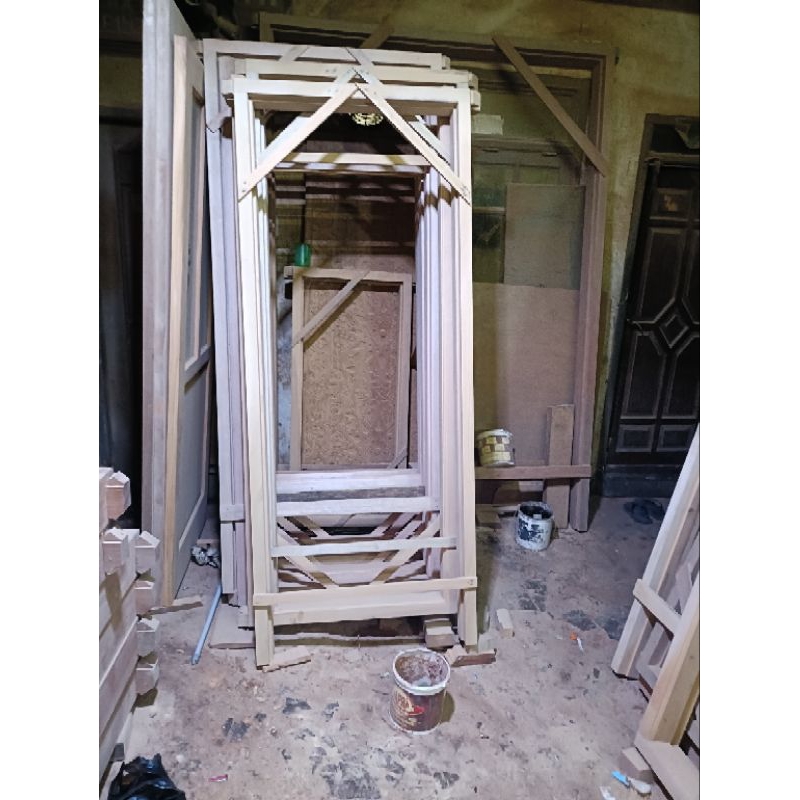 Kusen Tanpa Pintu Kayu Meranti oven 200x90
