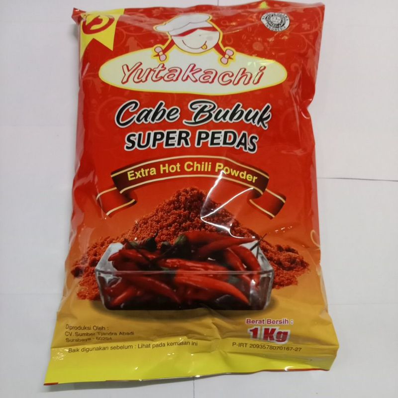 

yutakachi cabe bubuk super pedas 1 kg