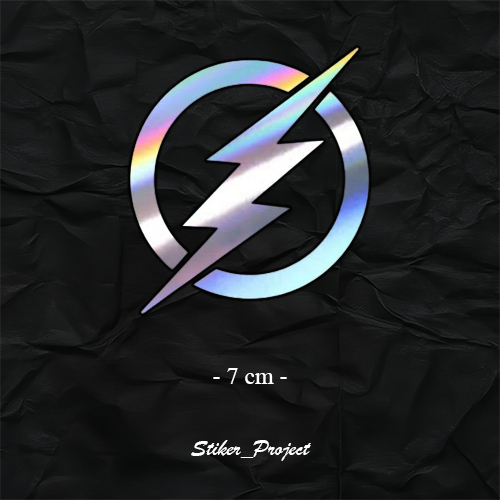 Sticker cutting petir halilintar bulat cutting stiker