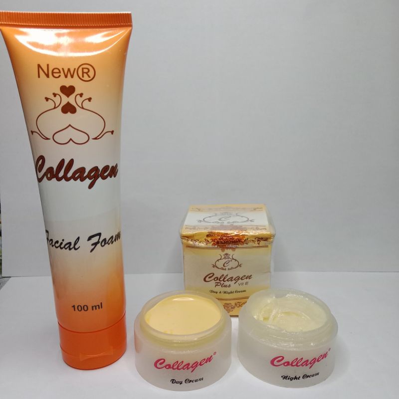 3in1 paket cream collagen facial foam collagen new R