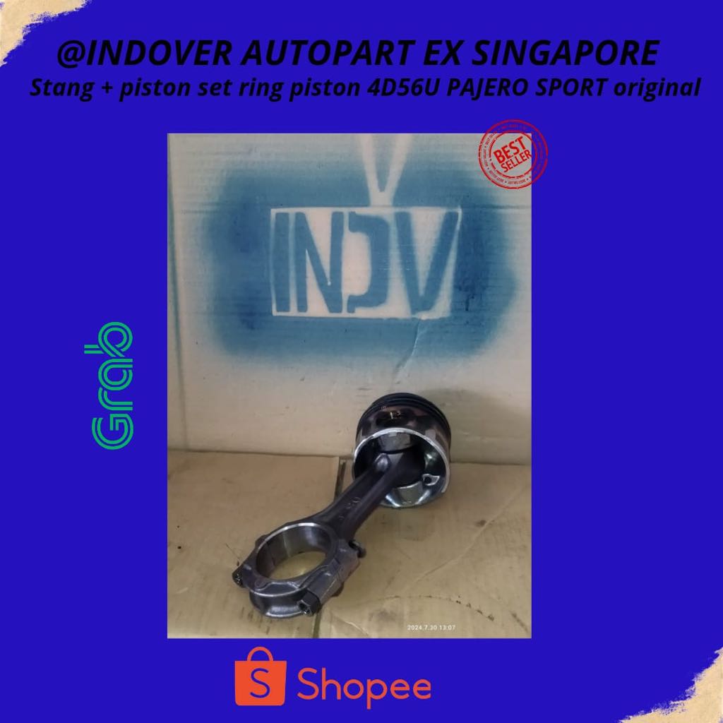 STANG + PISTON SET RING PISTON 4D56U PAJERO SPORT ORIGINAL