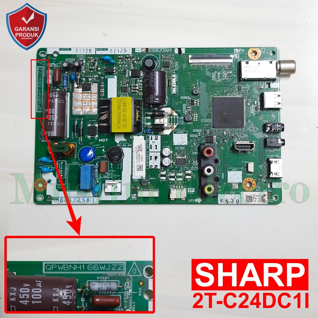 Mainboard LED TV Sharp 2T-C24DC1I C24DC1I 24DC1I