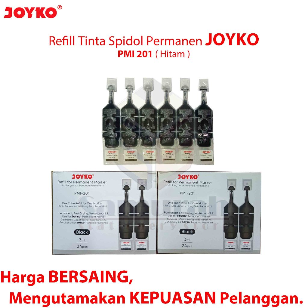 

H7Y Tinta Spidol Permanen Marker Joyko PMI 201 / PMI 202 / PMI 203 Isi Ulang Refill Permanent Khusus