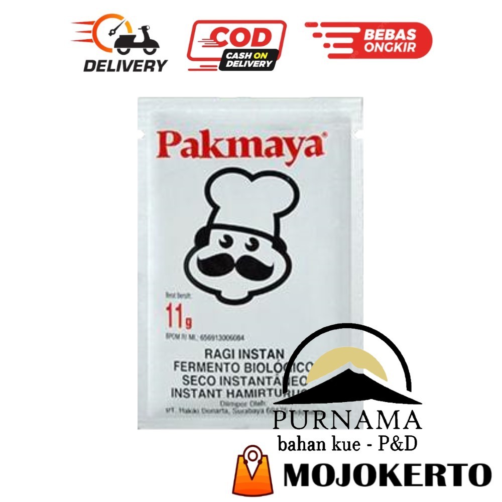 

PAKMAYA SACHET 11GR RAGI INSTAN KERING INSTANT DRY YEAST PENGEMBANG SEMUA JENIS ROTI KUE TAWAR MANIS