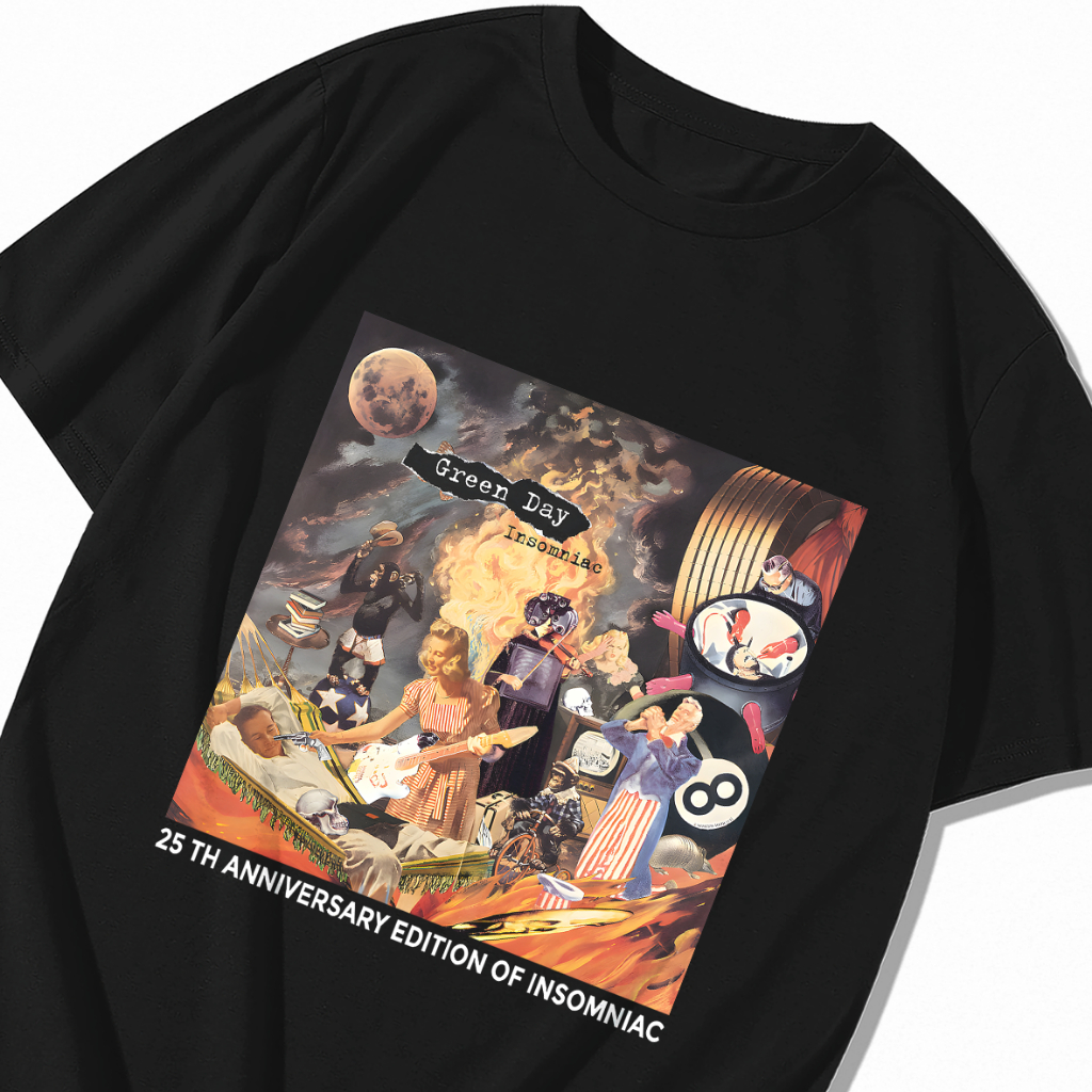MORNING T-shirt GREEN DAY - INSOMNIAC Baju Kaos