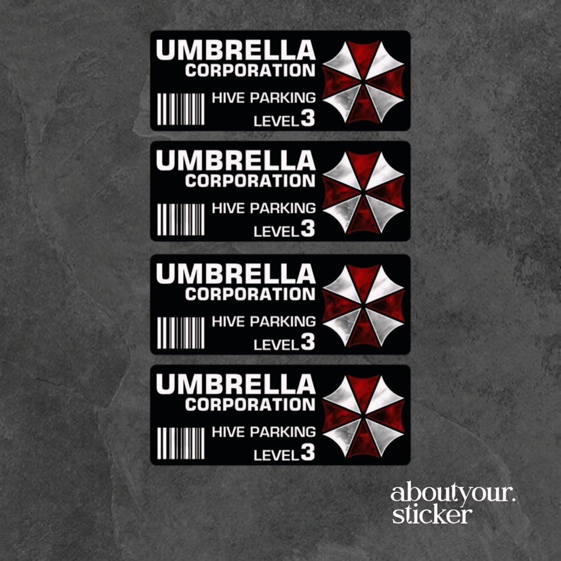 

Sticker label UMBRELLA CORP isi 4pcs