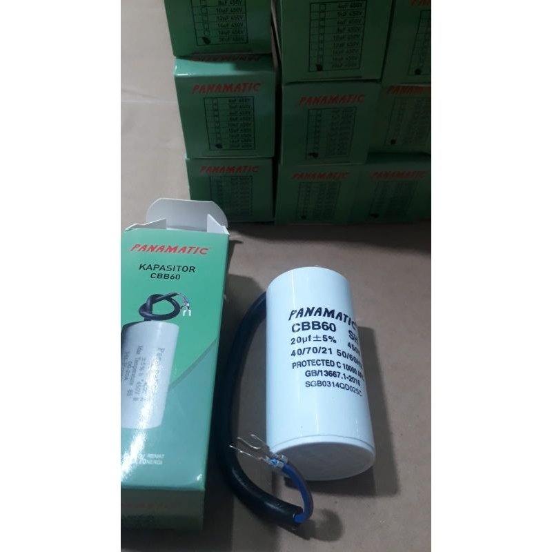 Kapasitor pompa air 20uf 450V