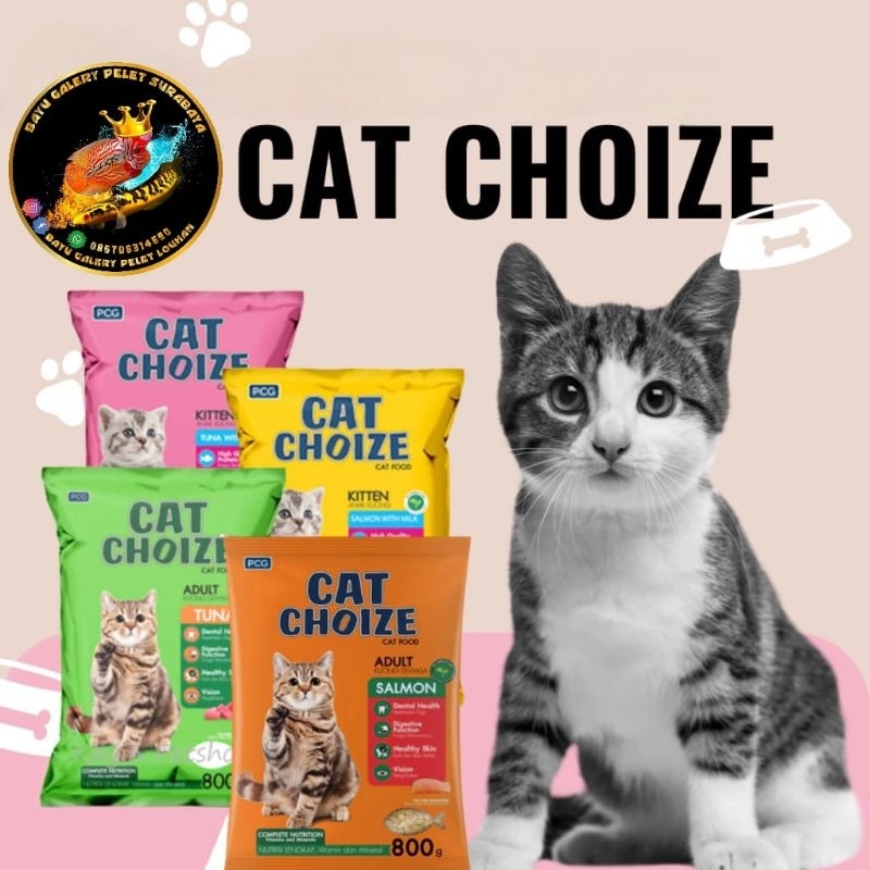 Pakan Kucing Cat Choize Kitten 1kg, Cat Choize Adult 800 gram Makanan Kucing Cat Choize