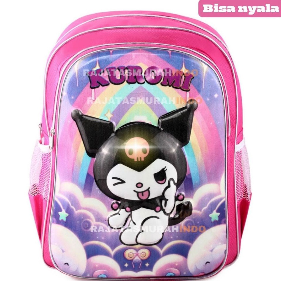 RTM  NYALA Tas Ransel Anak Perempuan Karakter KUROMI BOBA  RANSEL BOBA LED RANSEL KUROMI  TAS BOBA A