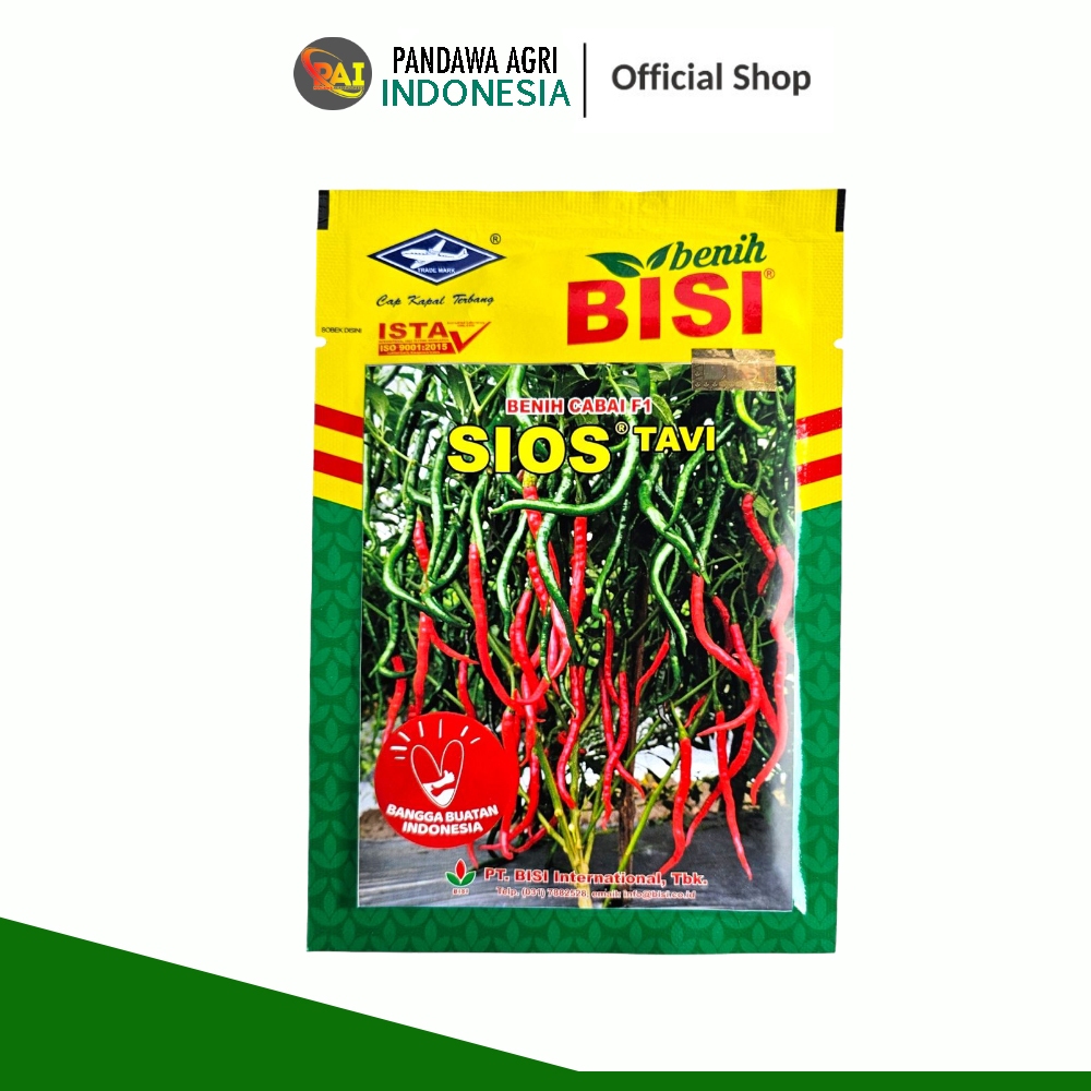 Benih Cabai Keriting Sios Tavi 10 gram | Benih Sios Tavi Cap Kapal Terbang Original