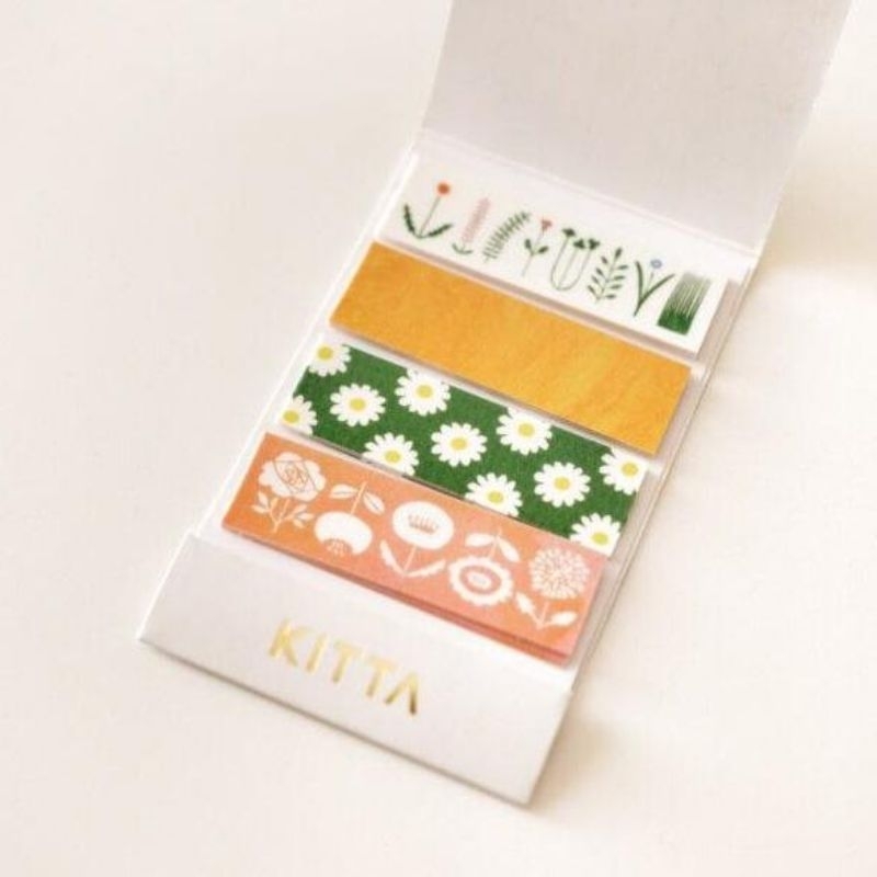 

KITTA Flowers Cute Sticky Note Masking Tape For Girls Made In Japan