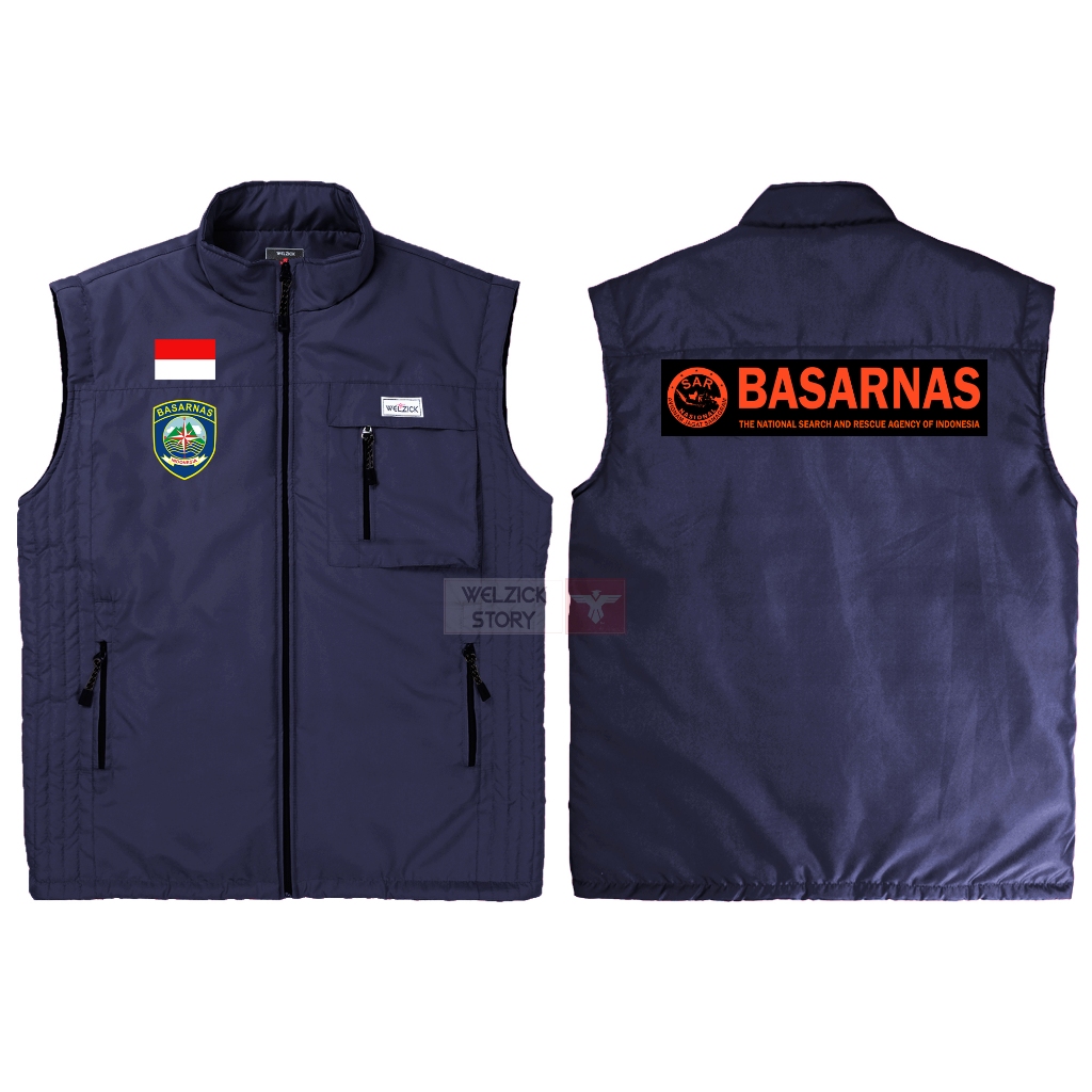 Vest Rompi BASARNAS Pria Wanita Size M L XL Big Jumbo 2XL 3XL 4XL 5XL