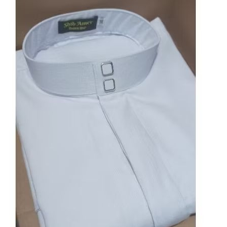 Ready Stock Jubah Putih / Gamis Putih Anak Laki Laki. Putih Polos Kerah Tegak Thobe