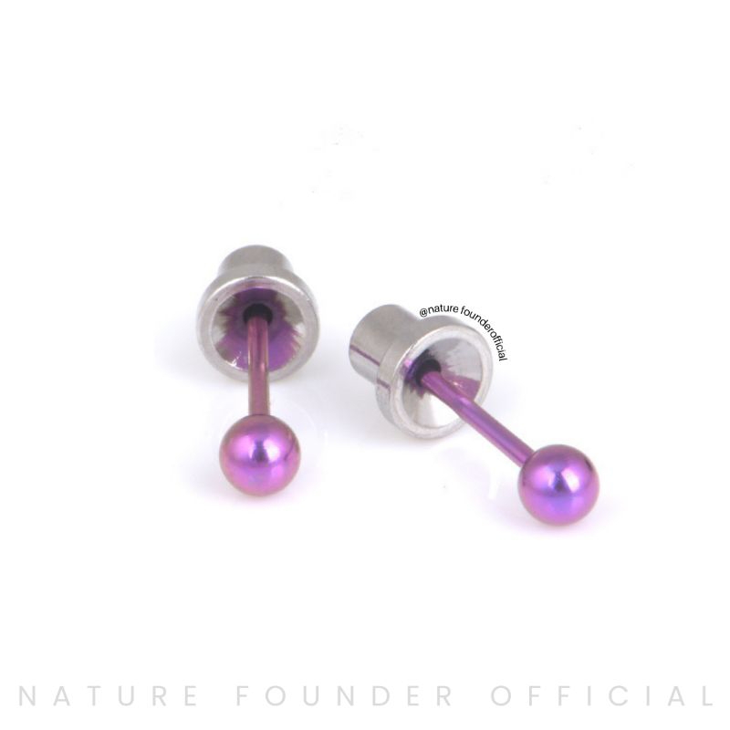Anting Bayi Ball Titanium/ Anting Bayi Hypoallergenic Lockey Series