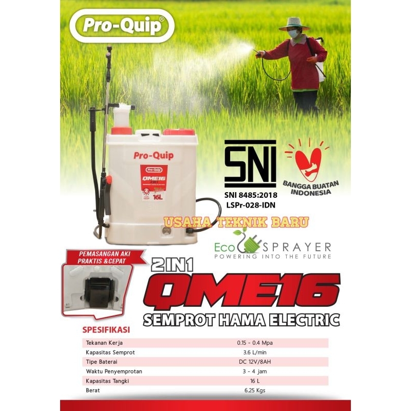 sprayer hama elektrik / Knapsack Proquip U.S.A QME16 2 in 1 Alat semprot
