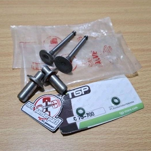KLEP IN EX PAYUNG KLEP SET SEAL/SIL KLEP HONDA C70MK2 C 70 MK2  BEKJUL C70/C-70 JAC PART